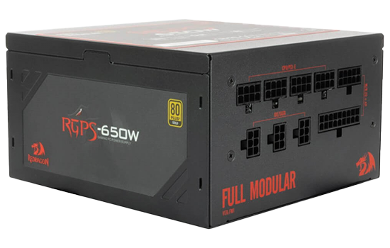 Fonte Redragon RGPS 650W, 80 Plus Gold, PFC Ativo, Full Modular